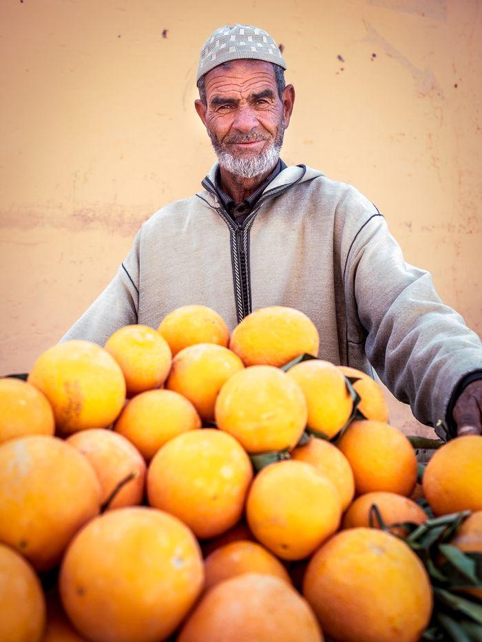 Orange Seller Morocco 