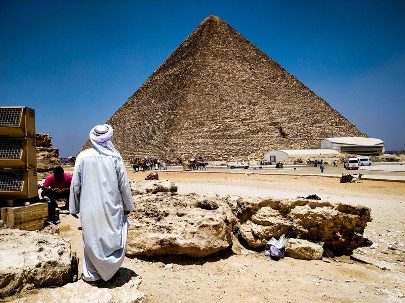Pyramids Egypt Person